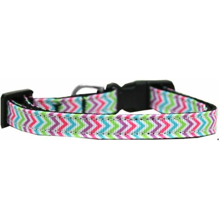 MIRAGE PET PRODUCTS Summer Chevrons Nylon Ribbon Dog Collar Extra Small 125-187 XS